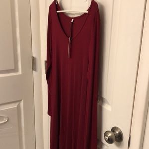 Dearcase Maroon T-shirt Dress Size L